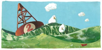 Vogels boei deining door Thomas MacGregor