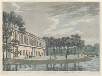 De Oostelijke Voorzijde van de Bibliotheek van Trinity College door Thomas Malton