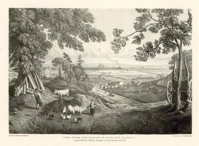 Uitzicht vanaf de hellingen van Highgate Archway door Thomas Mann Baynes