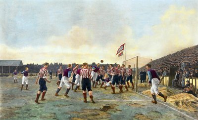 Aston Villa tegen Sunderland, 1893 door Thomas Marie Madawaska Hemy