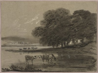 Landschap met koeien door Thomas Monro