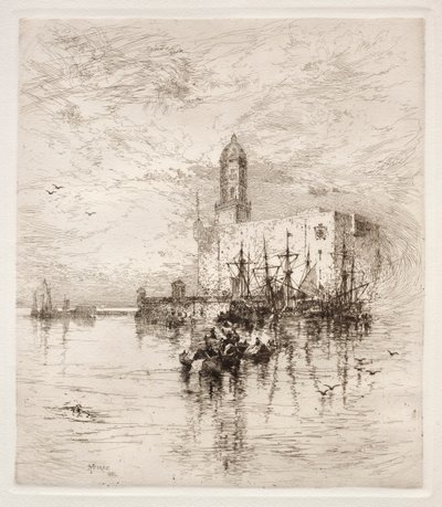 Kasteel van San Juan de Ulua, Verz Cruz, 1884 door Thomas Moran
