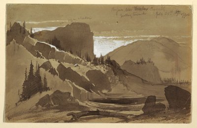 Tekening, bij Meadow Creek, Utah, 25 juli 1871 door Thomas Moran