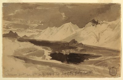 Tekening, The Arkansas Divide, augustus 1874 door Thomas Moran