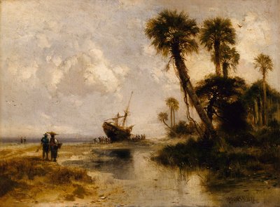 Fort George Island, Florida, 1878 door Thomas Moran