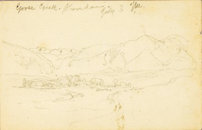 Goose Creek, Sheridan (Wyoming) door Thomas Moran