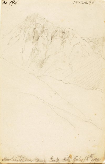In het kamp aan de Soda Butte Creek, Cook City door Thomas Moran