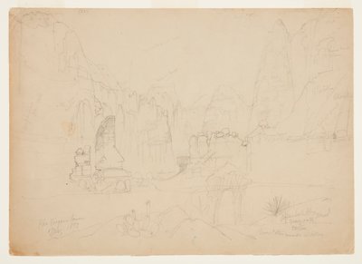 De Canyon van de Rio Virgin, Zuid-Utah door Thomas Moran