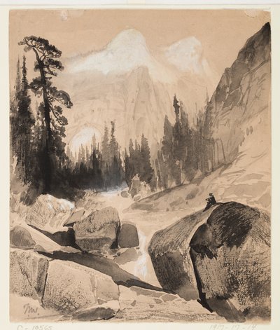 De Noordkoepel, Yosemite, Californië door Thomas Moran
