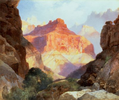 Onder de Rode Muur, Grand Canyon van Arizona, 1917 door Thomas Moran