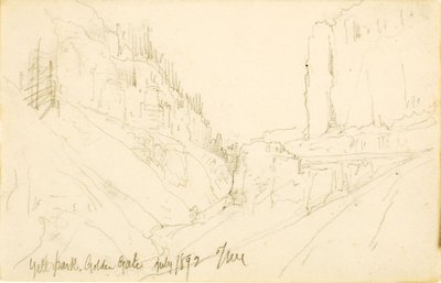 Yellowstone Park, Golden Gate door Thomas Moran