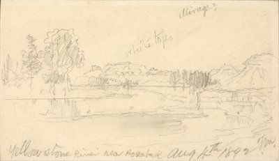 Yellowstone-rivier, bij Rosebud door Thomas Moran