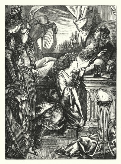 De Stervende Viking (gravure) door Thomas Morten