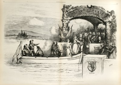 Internationaal recht - De betere weg..., 1874 door Thomas Nast