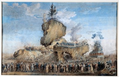 Feest van het Opperwezen op het Marsveld in 1793 door Thomas Naudet
