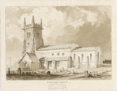 Stoke-upon-Trent Kerk [Oud] door Thomas Peploe Wood