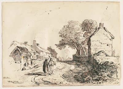 Wetton - Dorpsstraat door Thomas Peploe Wood