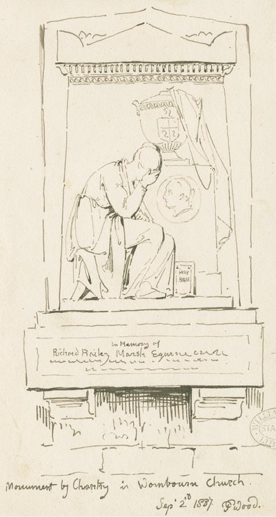 Wombourne Kerk - Monument voor Richard Bailey Marsh door Thomas Peploe Wood