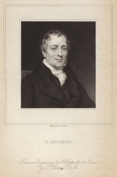 Portret van David Ricardo door Thomas Phillips