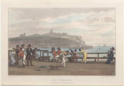 Spa-terras, uit Poetische schetsen van Scarborough, 1813 door Thomas Rowlandson, Joseph Constantine Stadler, J. Bluck