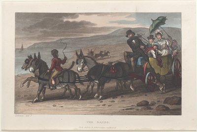 De zandstranden, uit Poetische schetsen van Scarborough, 1813 door Thomas Rowlandson, Joseph Constantine Stadler, J. Bluck