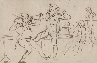 Een ‘Black Leg’ betrapt op het doorspelen van kaarten (een onderzoek) door Thomas Rowlandson