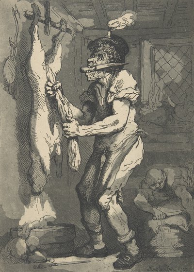Een slager door Thomas Rowlandson