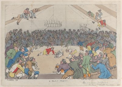 Een hondengevecht door Thomas Rowlandson