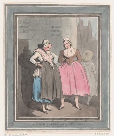 Een Nederlandse abdis en haar nimfen door Thomas Rowlandson
