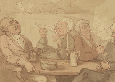 Een Herenclub door Thomas Rowlandson