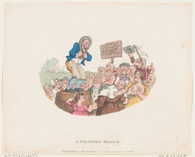 Een grijnswedstrijd door Thomas Rowlandson