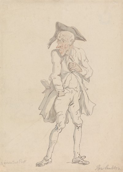 Een dichter uit Grub Street door Thomas Rowlandson