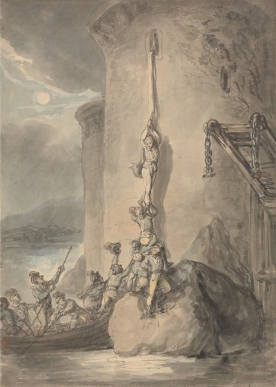 Een militair avontuur door Thomas Rowlandson