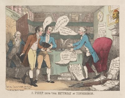 Een kijkje in het retreat in Tinnehinch door Thomas Rowlandson