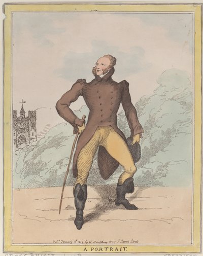 Portret van Lord Petersham, 10 januari 1812 door Thomas Rowlandson