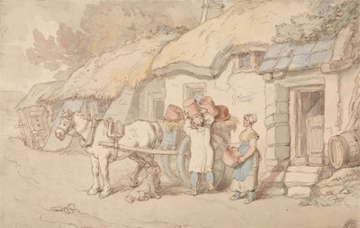Een pottenbakker die op pad gaat door Thomas Rowlandson