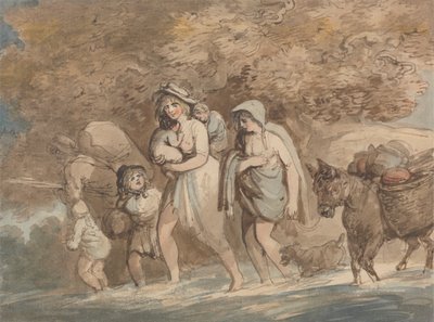 Een pottenbakker terug van de markt door Thomas Rowlandson