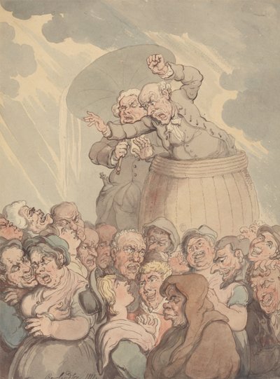 A Tub Thumper door Thomas Rowlandson