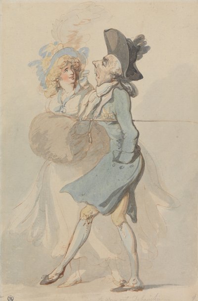 Een uitgebluste losbandige vrouw door Thomas Rowlandson