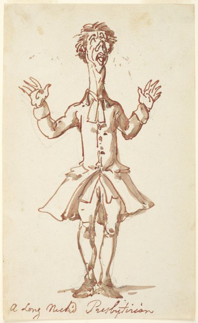 Een presbyteriaan met een lange nek door Thomas Rowlandson