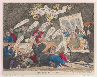 Een Ierse huil, 1 maart 1799 door Thomas Rowlandson
