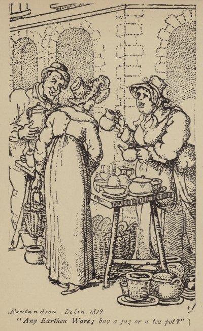 Aardewerk; koop een kruik of een theepot? door Thomas Rowlandson