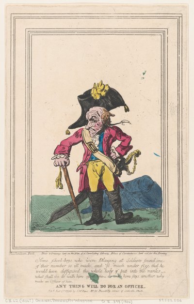 Alles is goed voor een officier door Thomas Rowlandson