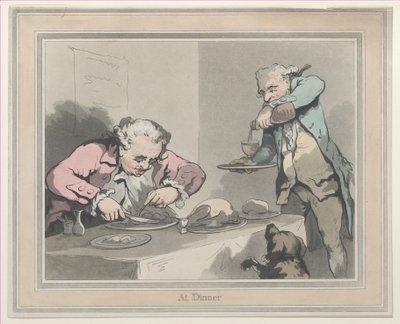 Aan het diner, 1790 door Thomas Rowlandson