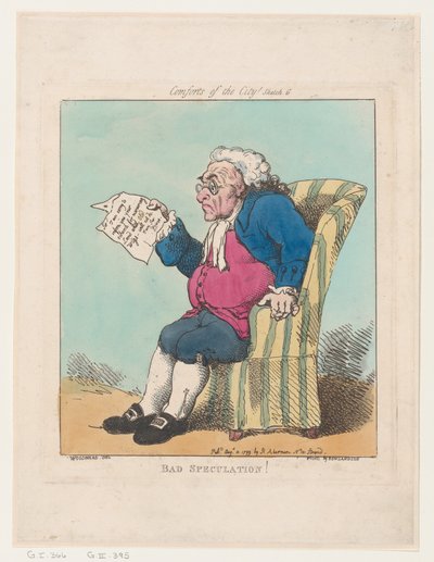 Slechte speculatie, 10 augustus 1799 door Thomas Rowlandson