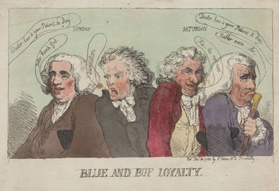 Blue en Buf Loyalty door Thomas Rowlandson