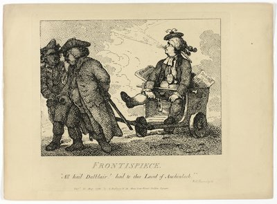 Boswells reis door de Hebriden: Frontispice door Thomas Rowlandson
