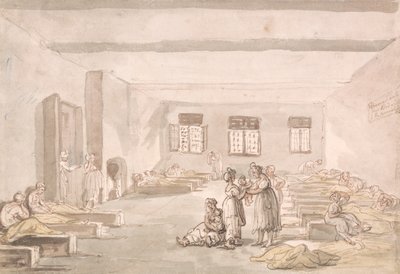Bridewell, De Pass Room, Gevangenis door Thomas Rowlandson