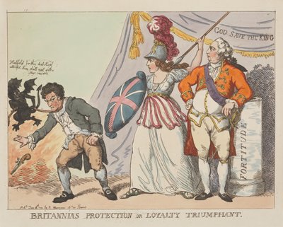 De bescherming van Brittannië, of: De triomf van de trouw door Thomas Rowlandson