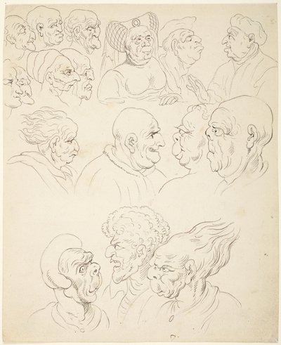Karikaturhoofden door Thomas Rowlandson